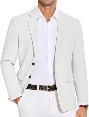 COOFANDY Men's Casual Blazer Lightweight Slim Fit Suit Jacket Two Button Cotton Sport Coats