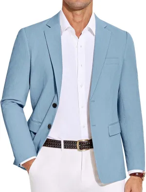 COOFANDY Men's Casual Blazer Lightweight Slim Fit Suit Jacket Two Button Cotton Sport Coats