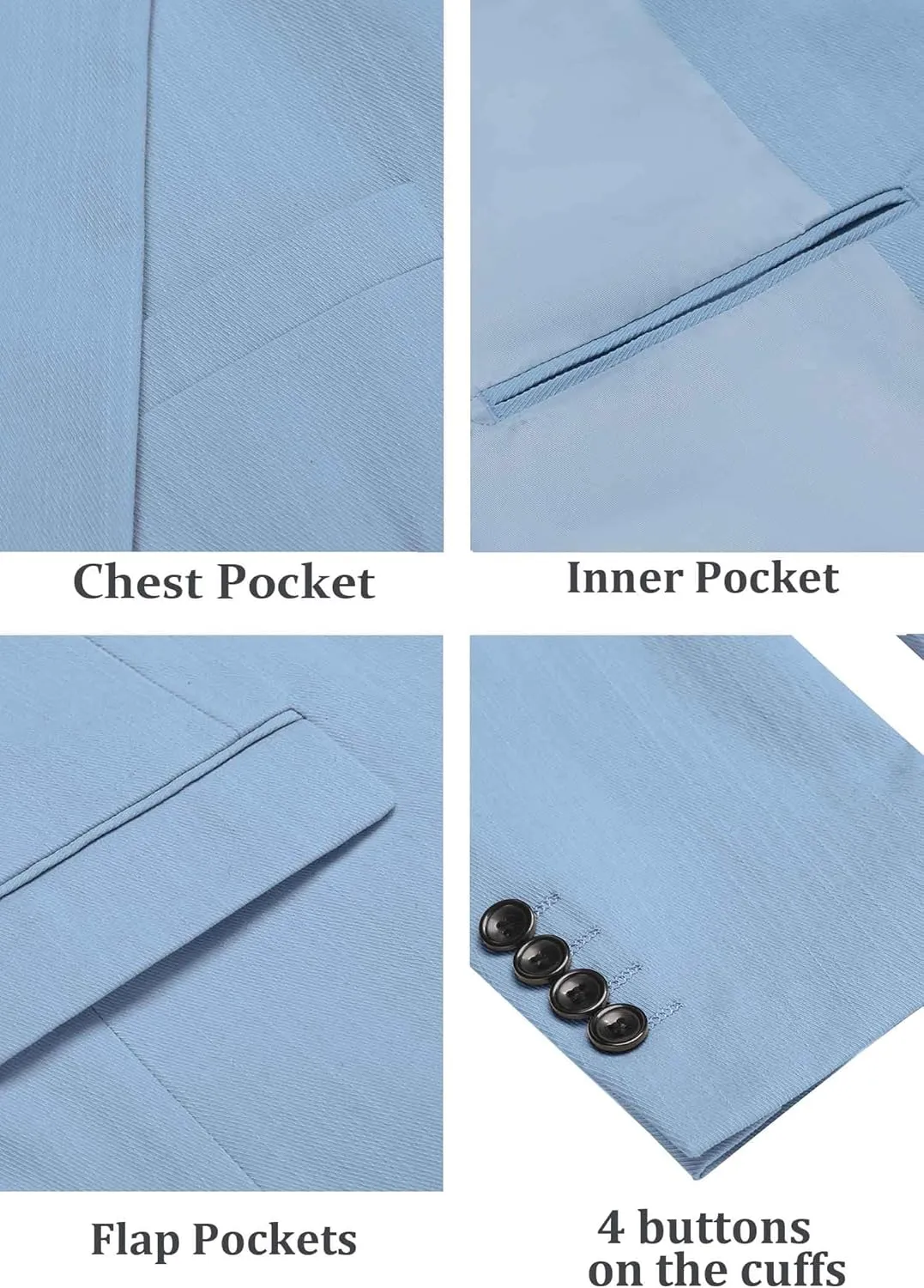 COOFANDY Men's Casual Blazer Lightweight Slim Fit Suit Jacket Two Button Cotton Sport Coats