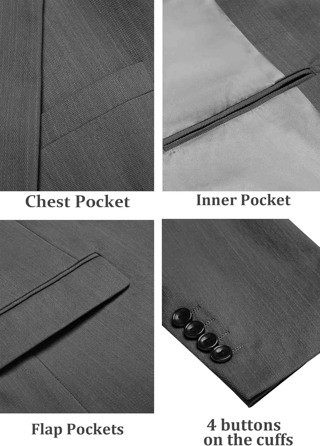 COOFANDY Men's Casual Blazer Lightweight Slim Fit Suit Jacket Two Button Cotton Sport Coats