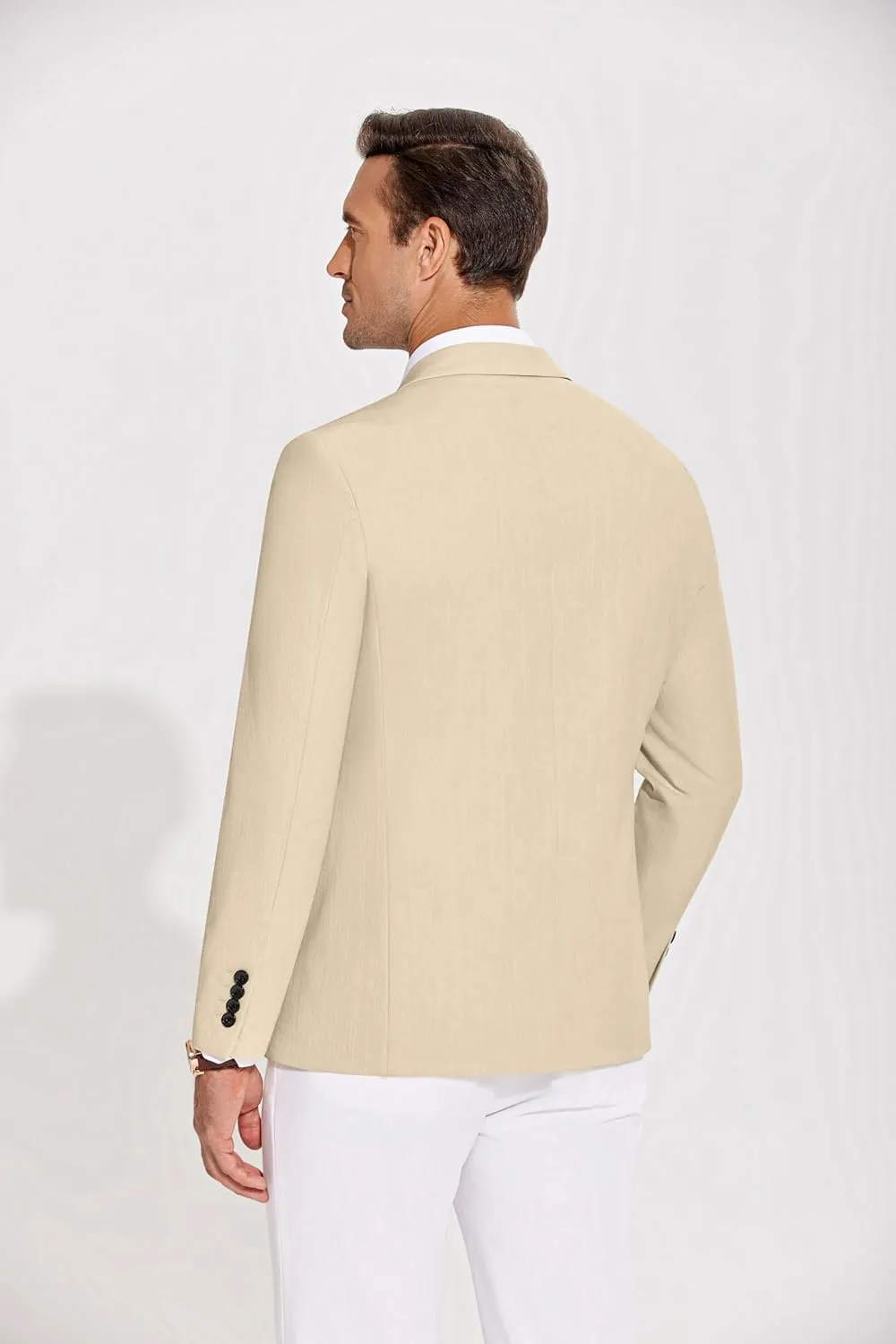 COOFANDY Men's Casual Blazer Lightweight Slim Fit Suit Jacket Two Button Cotton Sport Coats