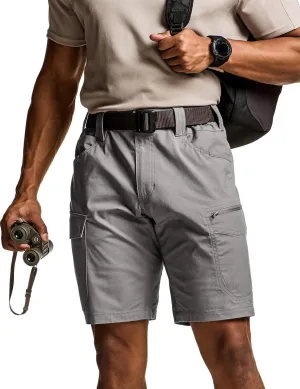 CQR Men's Flex Casual Cargo Shorts, Lightweight Water Resistant Golf Shorts, Stretch Tactical Work Shorts with Multi-Pocket