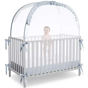 Crib Tent Crib Net to Keep Baby in, Pop Up Crib Tent Canopy Keep Baby from Climbing Out (55.2" L x 27.6" W x 51.6" H)