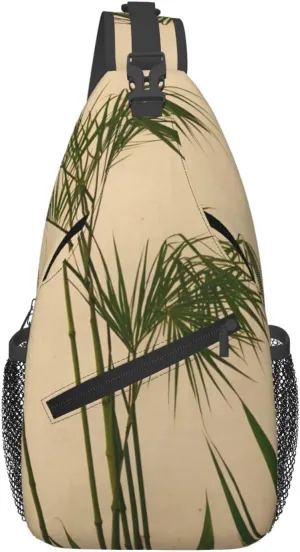 Cross Chest Bag Diagonally - Quality, Durable, and Spacious Shoulder Bag for Men and Women Clump Of Bamboo Prints