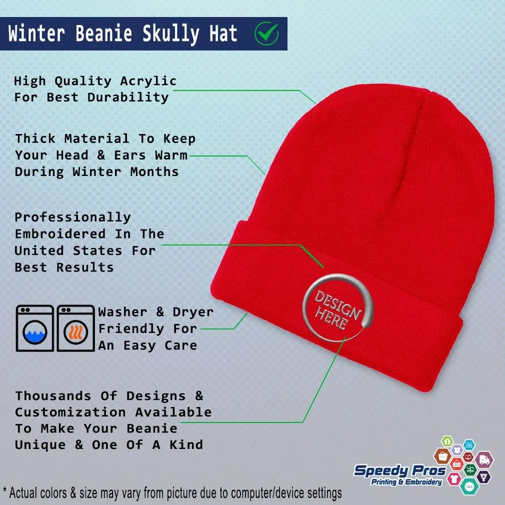 Custom Beanies for Men Fd Fire Department Embroidery Fd Winter Hats for Women Acrylic Skull Cap 1 Size