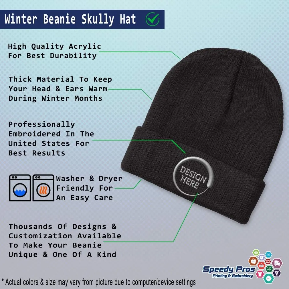 Custom Beanies for Men Fd Fire Department Embroidery Fd Winter Hats for Women Acrylic Skull Cap 1 Size