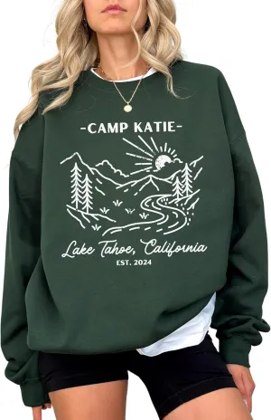 Custom Camp Bachelorette Sweatshirt Hiking Bridal Crew Sweater Last Trail Before the Veil Shirts Gift for Mountain Bride