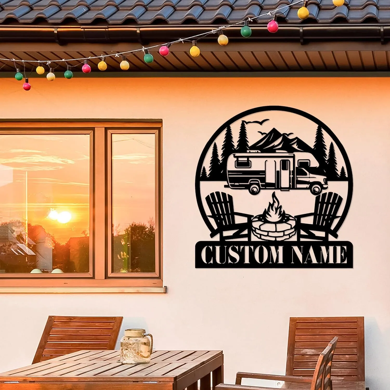 Custom Campfire Sign, Personalized Camping Gifts, Camping Car Metal Sign, Camper Decor, Campsite Sign, Outdoor Decor, Cabin Sign, Fire Pit Sign, Gift for Him (Style-1)