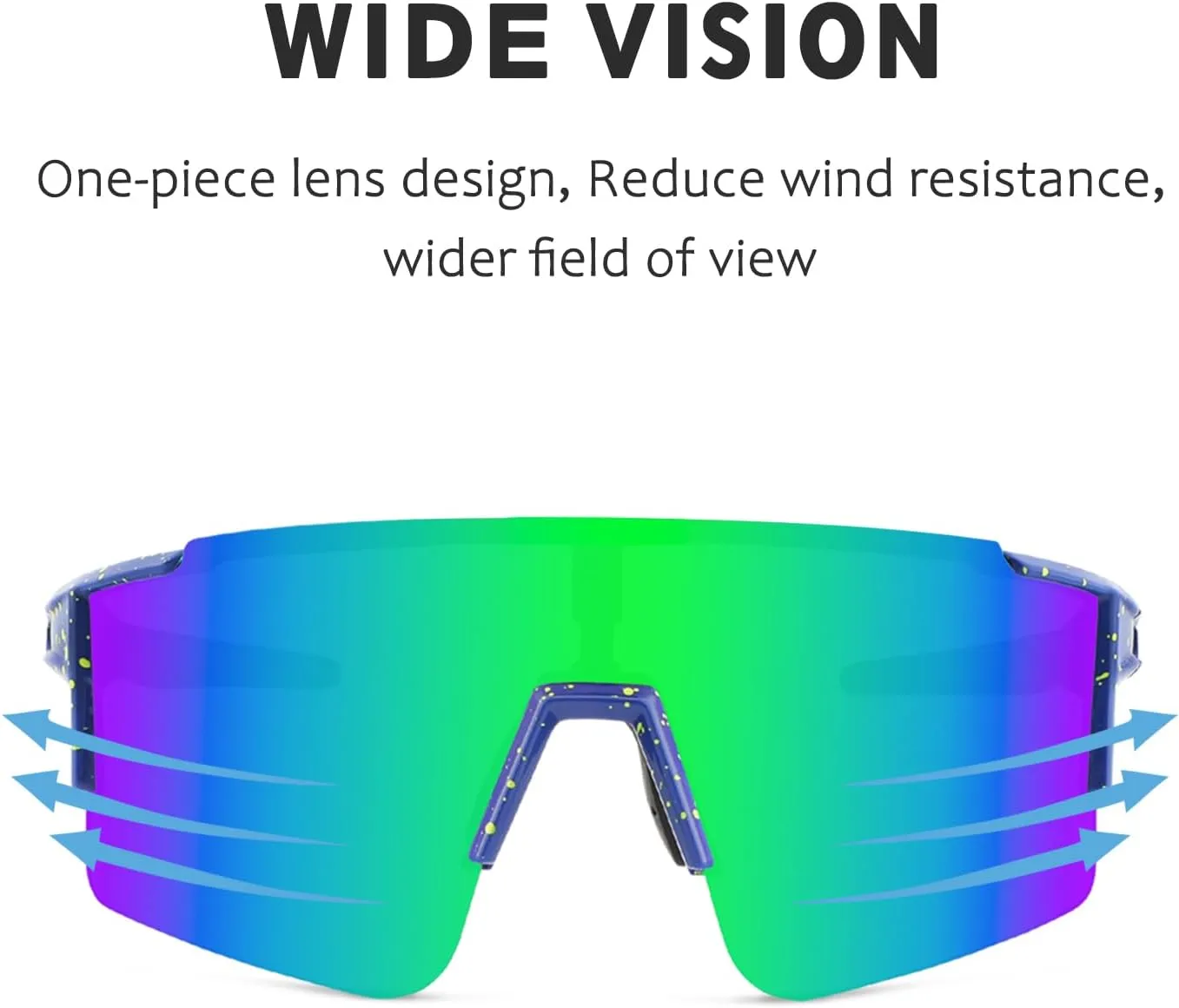 Cycling Sunglasses Polarized Sunglasses for Cycling Men Women with 1 Lens or 3 Interchangeable Lens Baseball Glasses