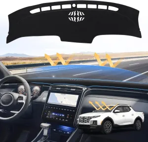 Dash Cover for 2022 2023 2024 Hyundai Santa Cruz Dashboard Cover Mat for Santa Cruz Accessories Suede Dash Mat Santa Cruz Sun Shade Nonslip Mesh Protector No Glare(Not Fit 12.3-inch Screen)