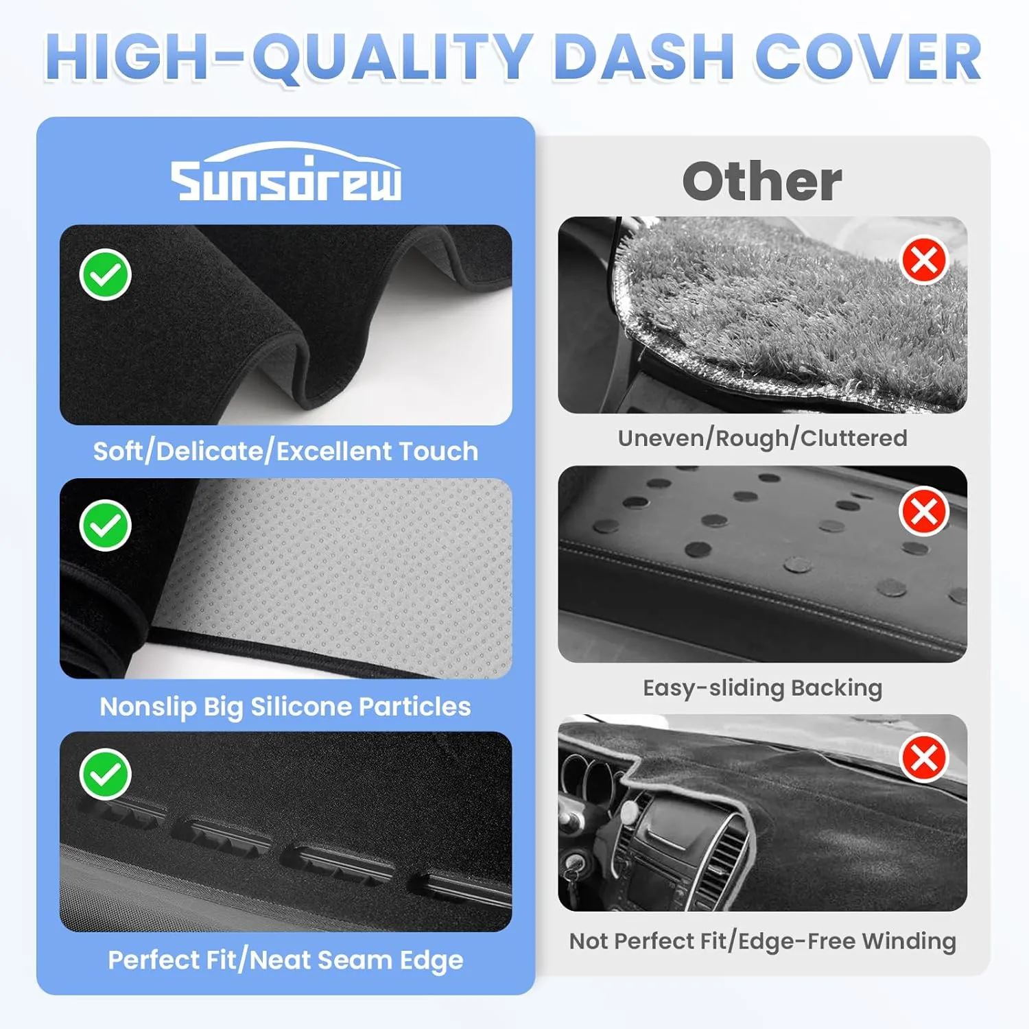 Dash Cover for 2022 2023 2024 Hyundai Santa Cruz Dashboard Cover Mat for Santa Cruz Accessories Suede Dash Mat Santa Cruz Sun Shade Nonslip Mesh Protector No Glare(Not Fit 12.3-inch Screen)