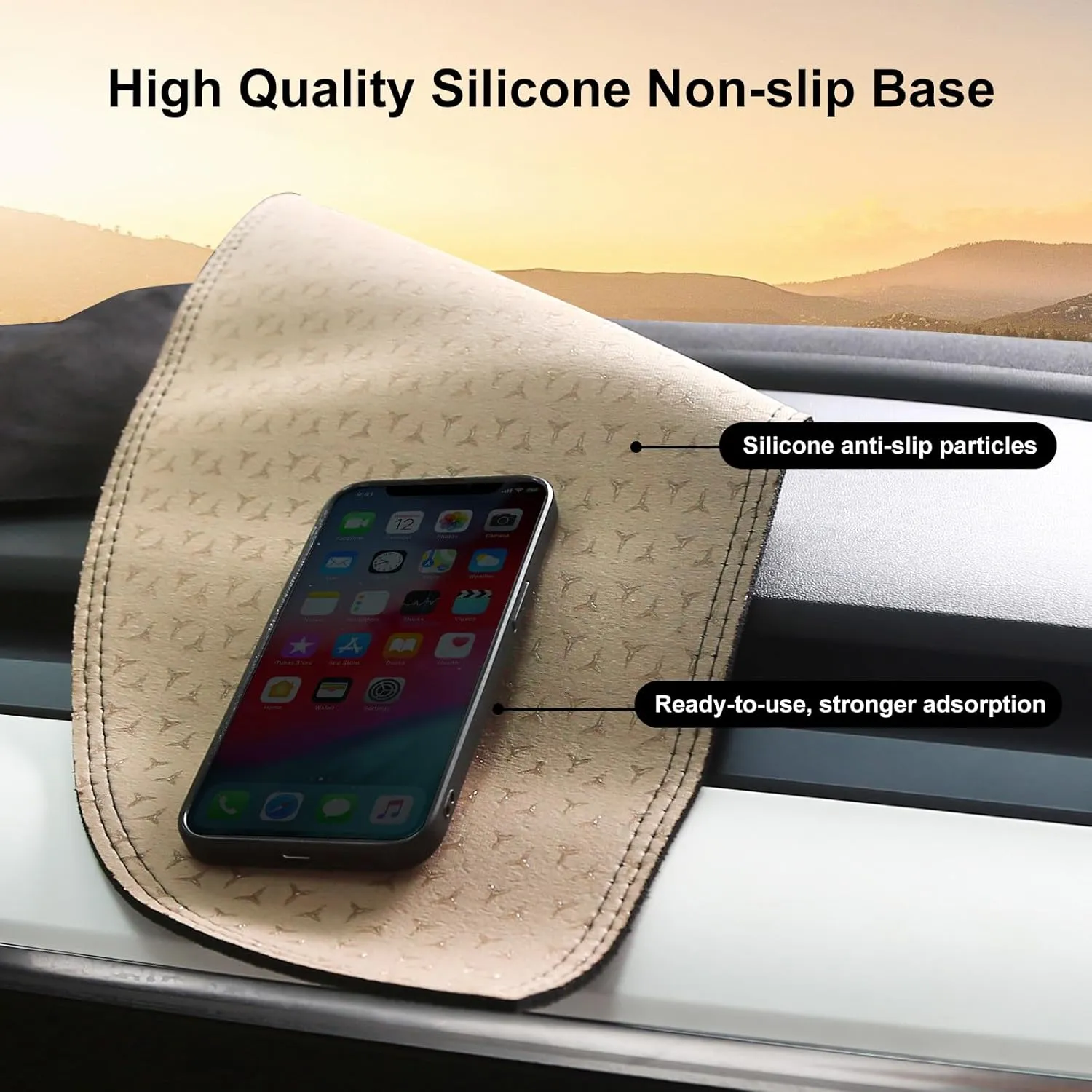 Dashboard Cover for Tesla Model 3/Y Alcantara Dash Cover Mat Compatible with Tesla Model Y Model 3 2016-2023 Dashboard Pad Protective Interior Covers Accessories