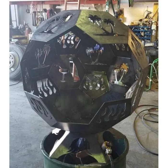 Designer Ball Fire Pit DXF for CNC | Tall Trees Cut Files