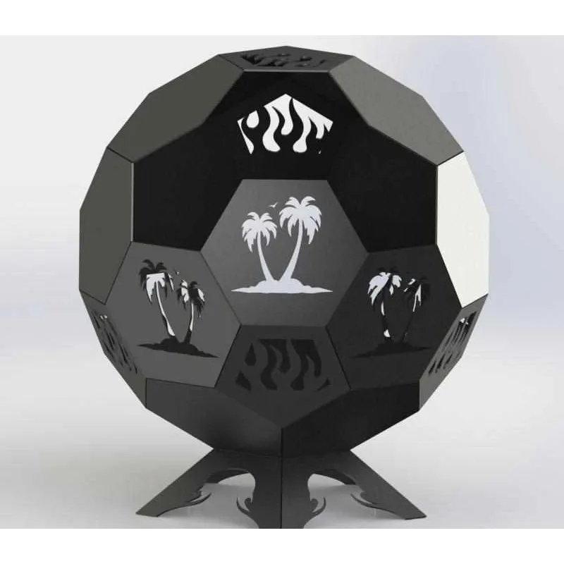 Designer Ball Fire Pit DXF for CNC | Tall Trees Cut Files
