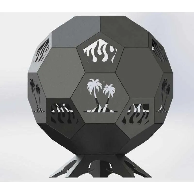 Designer Ball Fire Pit DXF for CNC | Tall Trees Cut Files