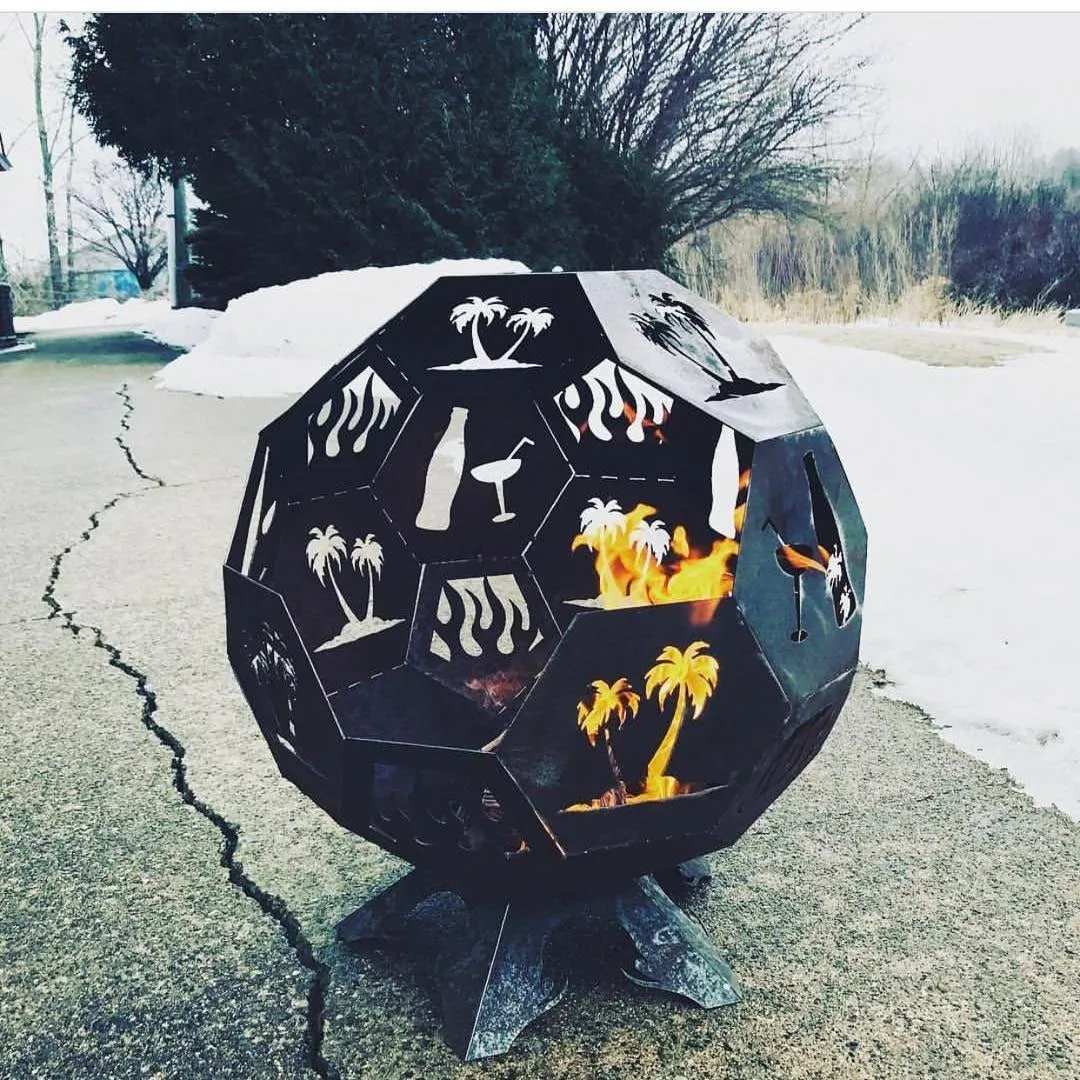Designer Ball Fire Pit DXF for CNC | Tall Trees Cut Files