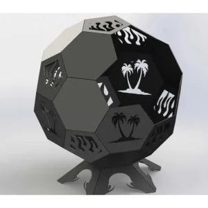 Designer Ball Fire Pit DXF for CNC | Tall Trees Cut Files