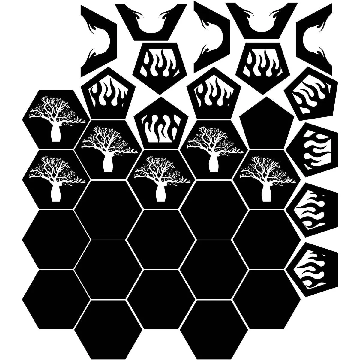 Designer Ball Fire Pit DXF for CNC | Tree of Life & Flames Design