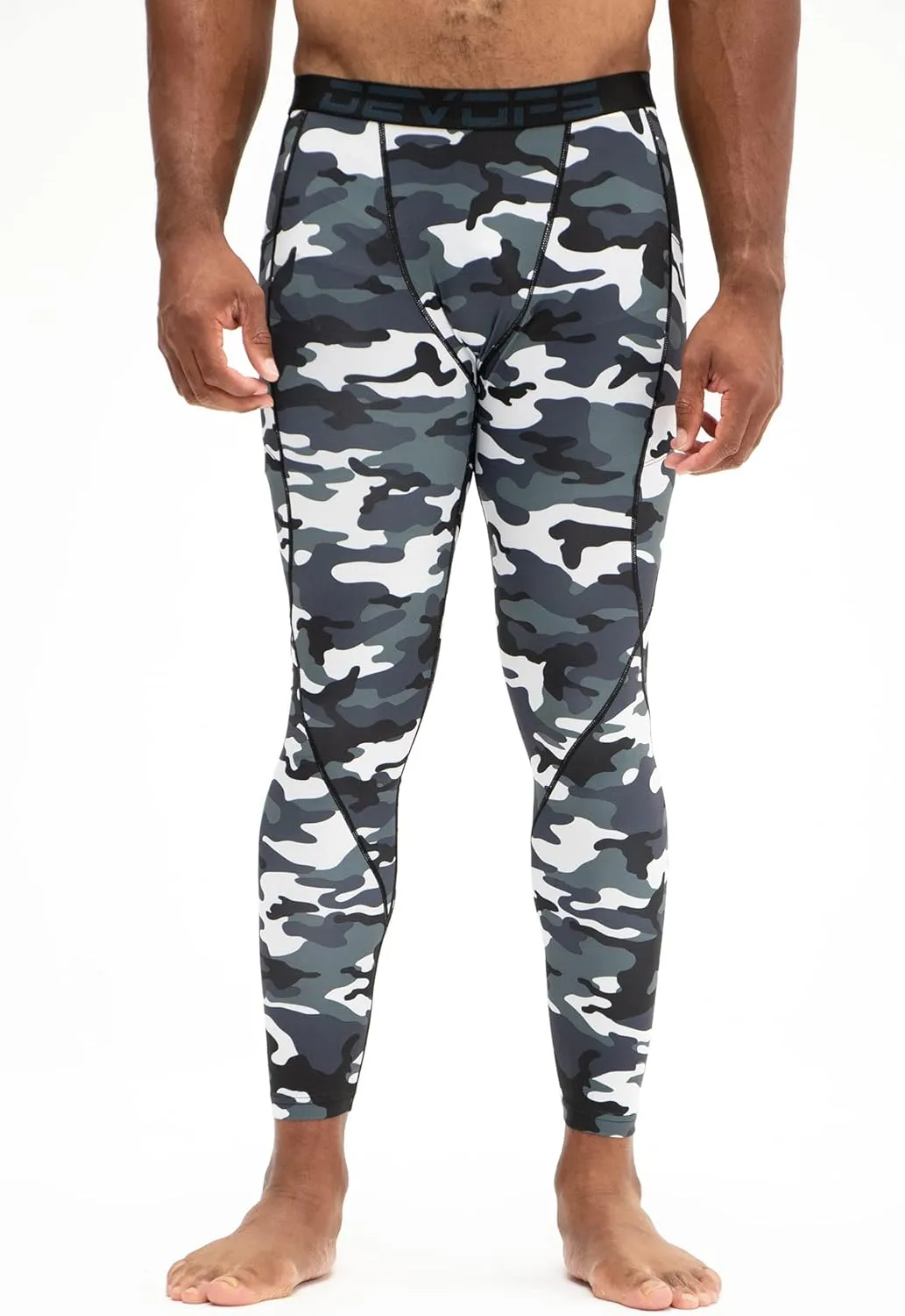 DEVOPS 2 or 3 Pack Men's Compression Pants Athletic Leggings with Pocket/Non-Pocket