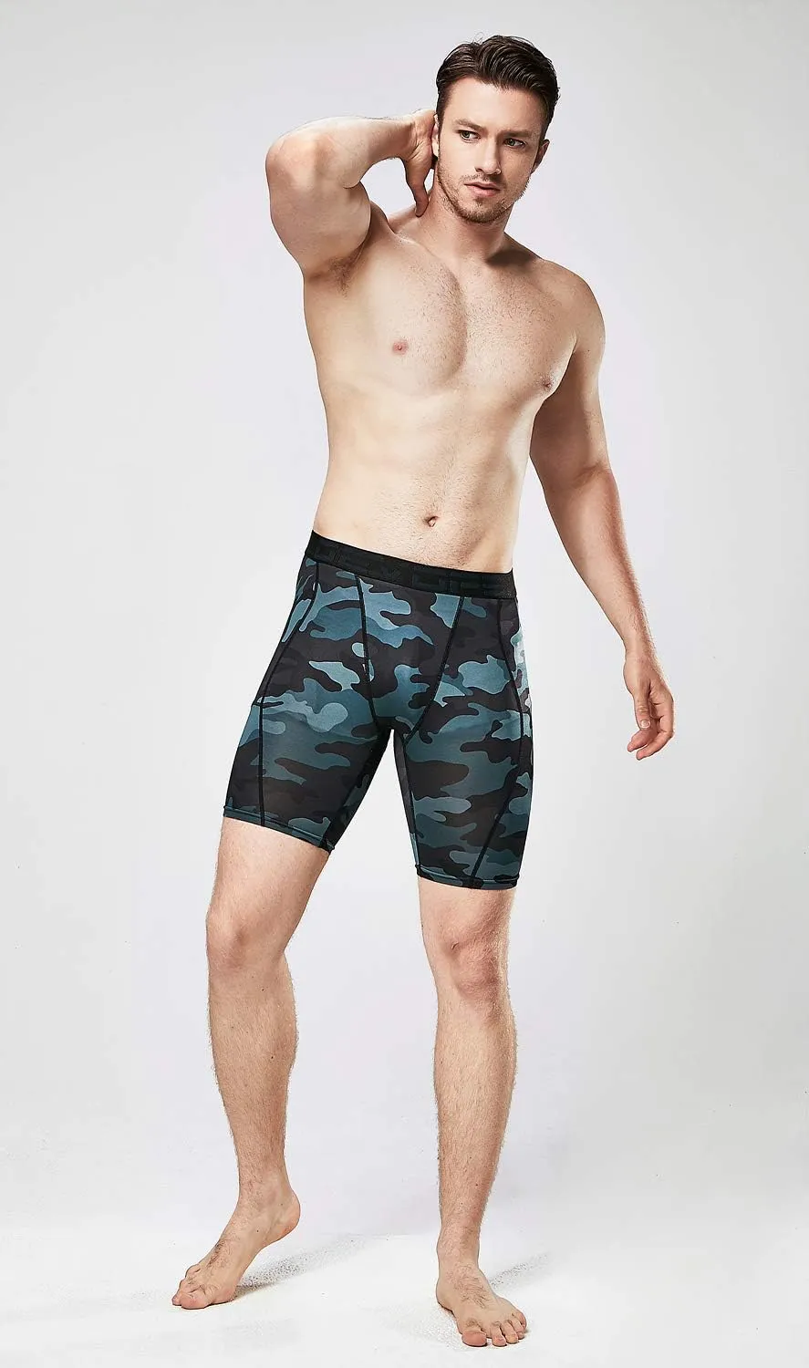 DEVOPS 3 or 5 Pack Compression Shorts Men Spandex Sport Shorts Athletic Workout Running Performance Baselayer Underwear