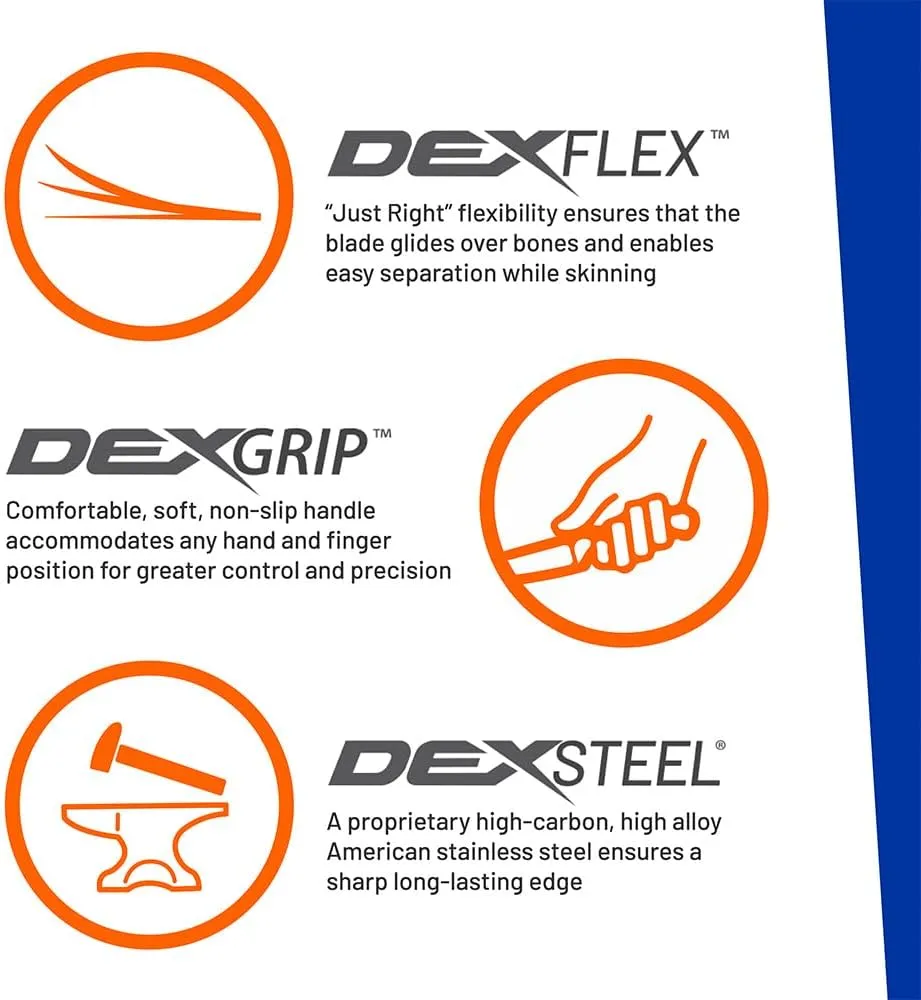 Dexter Outdoors Dextreme Single Edge 8" Max Flex Fillet Knife | Includes Sheath