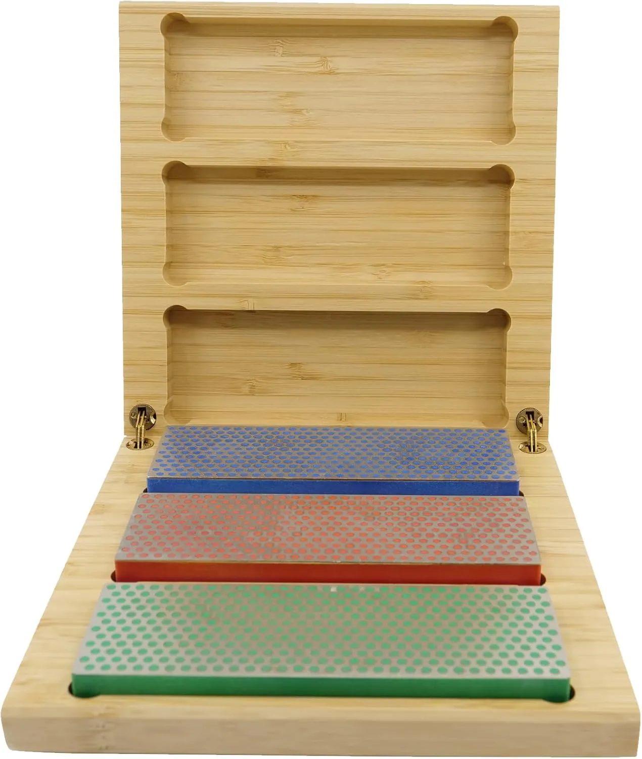 DMT W6EFC Deluxe Diamond Knife Sharpening Kit with Hard Wood Box, Set of 3 Diamond Sharpening Stones, 6-Inch