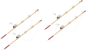 Dollhouse Fishing Rod 4 PCS Miniature Fishing Poles for Crafts, Dollhouse Fishing Pole Rod 1:12, Mini Fishing Pole Model for Dollhouse Decoration Dollhouse Fishing Pole