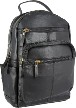Dome Leather Multi-Pocket Backpack One Size Black