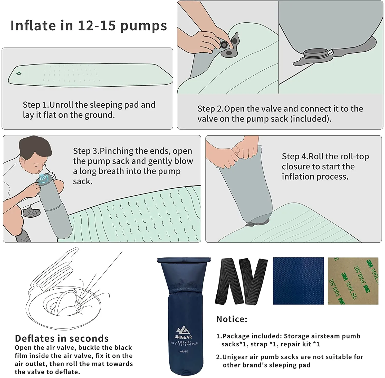 DriftForge™ Insulated AirCore Sleeping Pad – Regular & Large
