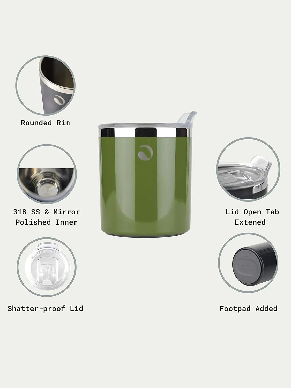 Drinco- 10oz Stainless Steel Tumbler, Vacuum Insulated Tumbler Whiskey Glass, Rocks Glass, GULT (10oz Whiskey Tumbler, Forest)
