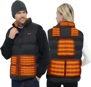 DR.PREPARE Heated Vest, Electric Heated Jacket for Men Women, Winter Heated Clothing with Heating Zones & 3 Heat Levels