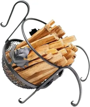 Durable Fatwood Caddy for Fireplace and Fire Pit Storage Organizer for Fatwood Kindling and Fire Starters Portable Weather Resistant Firestarter Holder