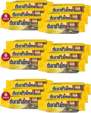 Duraflame 4.5 Pound 3 Hour Long Burn Time Indoor Outdoor Quick Light Fire Log for Camping, Firepits, Bonfires, and Fireplaces (18 Pack)