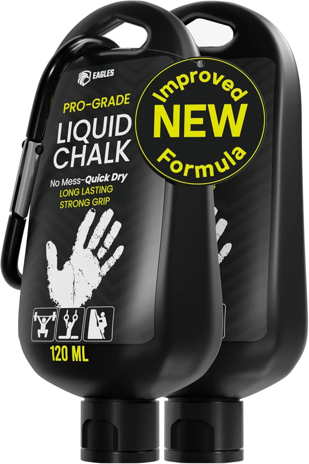EAGLES Pro Grade Liquid Chalk 50, 120 or 280ml Mess-Free Chalk for Weightlifting, Gymnastics Rock Climbing, Dancing, Pole Grip, Sports & Workout Chalk - Sweat-Resistant and Long Lasting
