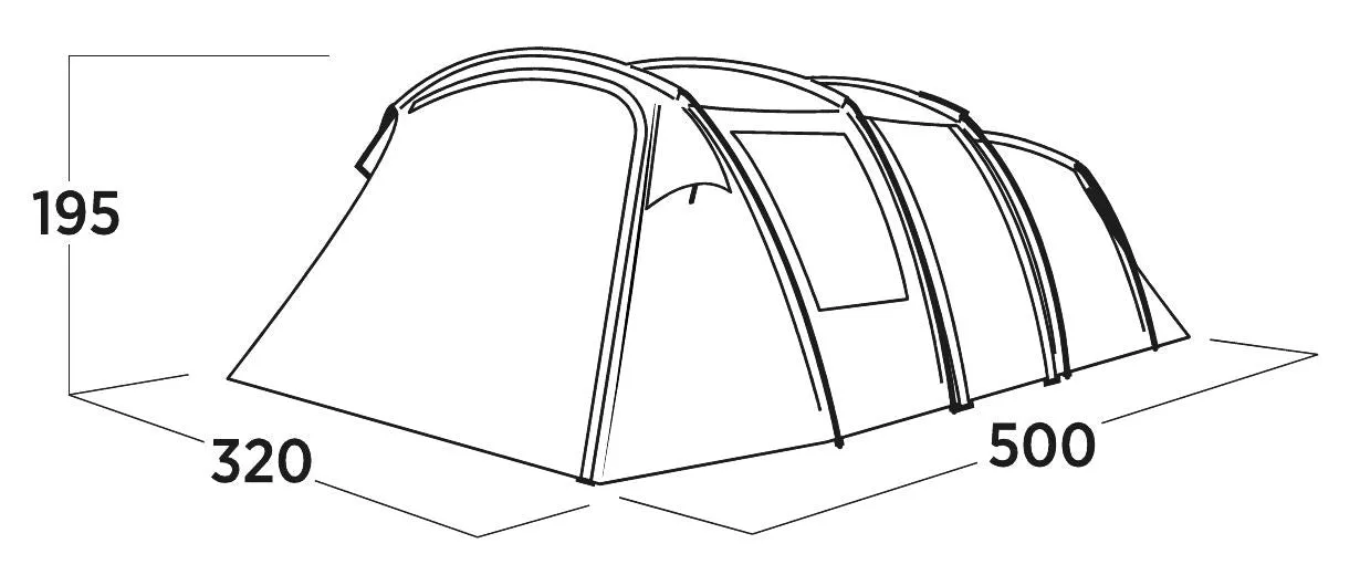 Easy Camp Hamra 5 Pole Tent Blue 5 Person