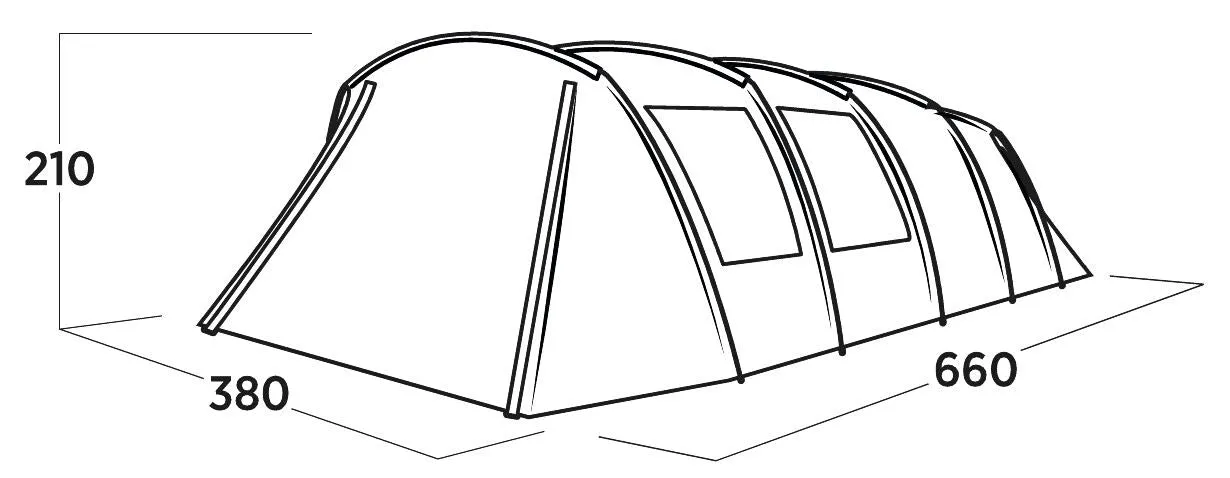 Easy Camp Sola 6 Pole Tent Blue 6 Person