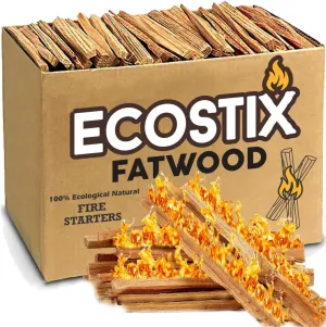Eco-Stix Fatwood Fire Starter Kindling Firewood Sticks Bulk Packaged Firestarters 100% All Natural Resin Ocote 5LB