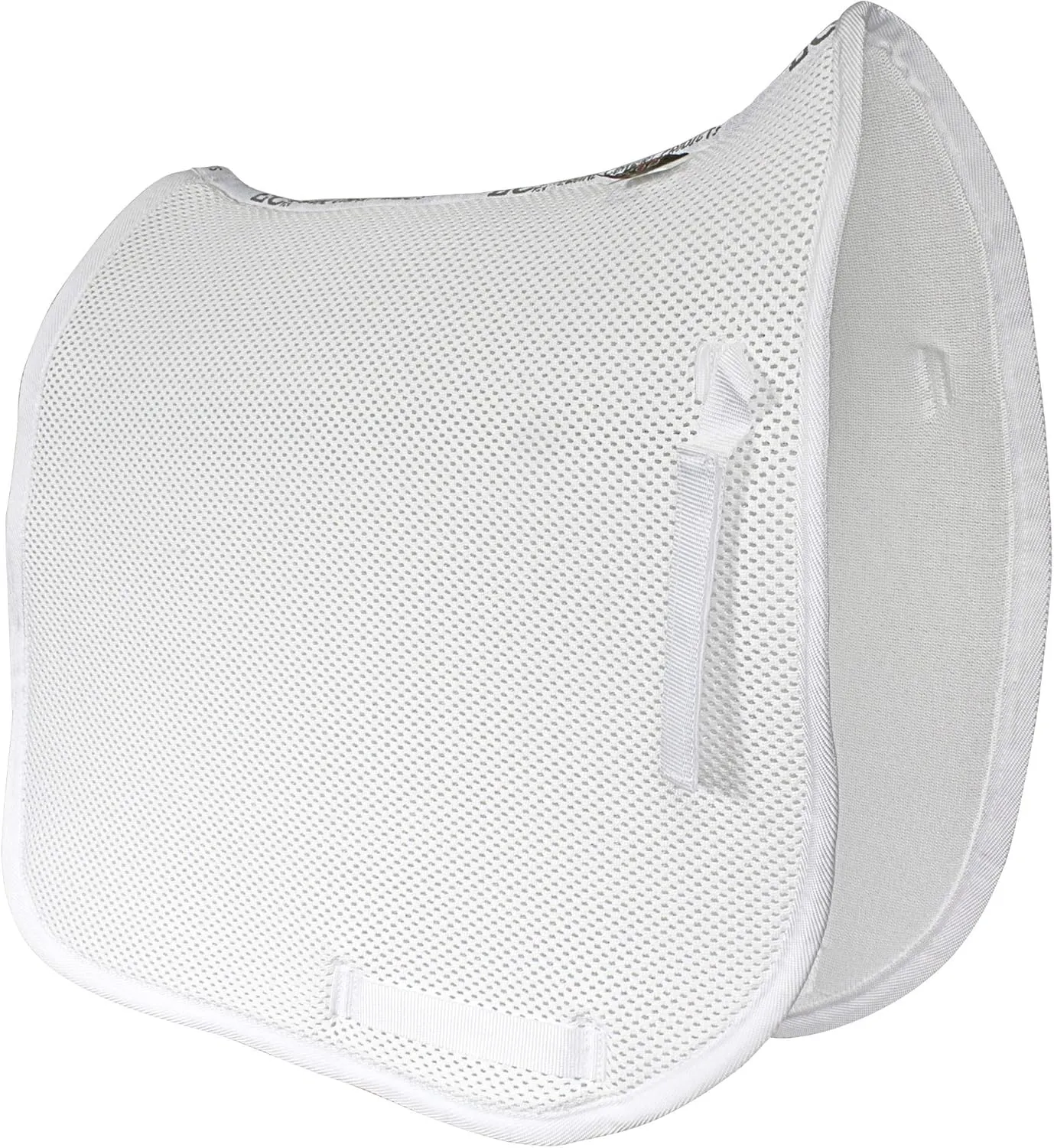 ECP Equine Comfort Products 3D Air Ride Dressage Saddle Pad, Full Size Non-Slip Shock-Absorbing Mesh Pad with Breathable Ventilation, Impact Protection & Thermoregulation for Horse Comfort, White