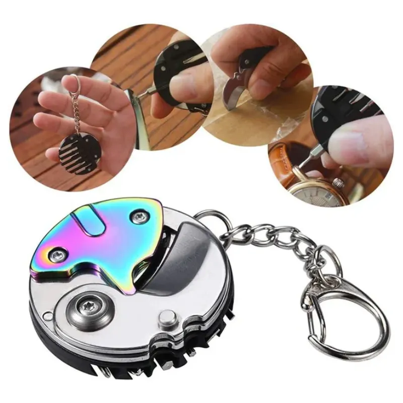 Edge: Coin Box Cutter & Multi-Tool Keychain with Portable Knife & Screwdriver Set for Everyday Carry & Camping