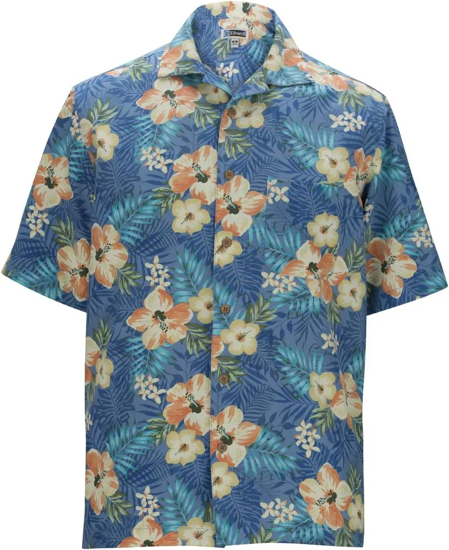 Edwards Hibiscus Multi-Color Camp Shirt
