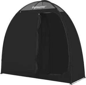 EighteenTek Shower Tent Changing Room 2 Rooms Outdoor Pop Up Camping Toilet Portable Privacy Dressing Shelter 83"x43"x80"H