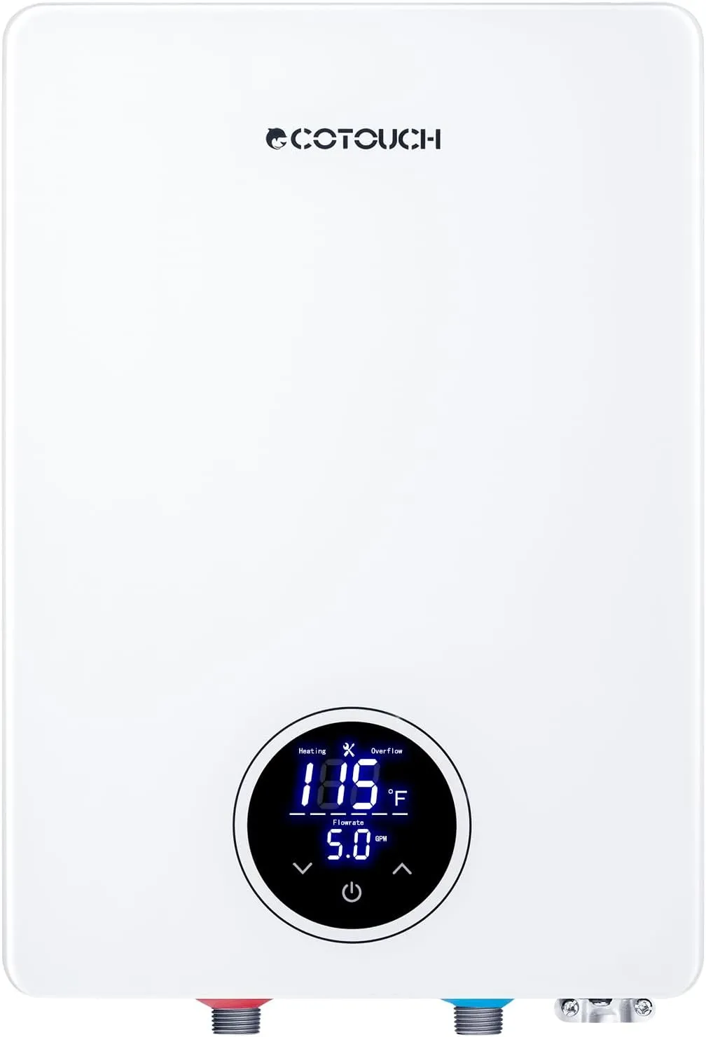 Electric Tankless Water Heater, ECOTOUCH 27kW on Demand Hot Water Heater Electric 240V Instant Tankless Hot Water Heaters Point of Use with ETL Certificated for Whole House Shower ECO270S