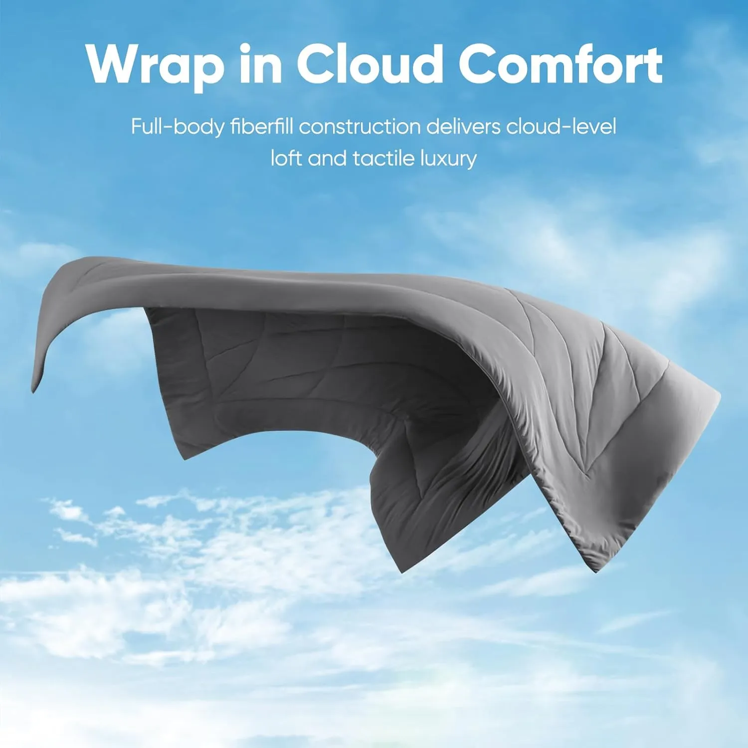 Elegear Revolutionary Cooling Comforter Queen Absorb Body Heat to Keep Cool, Cooling Blanket for Hot Sleepers Japanese Arc-Chill 3.0 Cool Tech Fabric Summer Comforter Hypo-Allergenic Cool Quilt - Gray