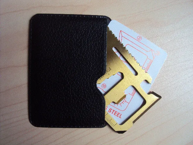 Emergency Survival Knife,Mini Multi Tool Card with leather cover credit card knife cardsharp knive-4pcs/set