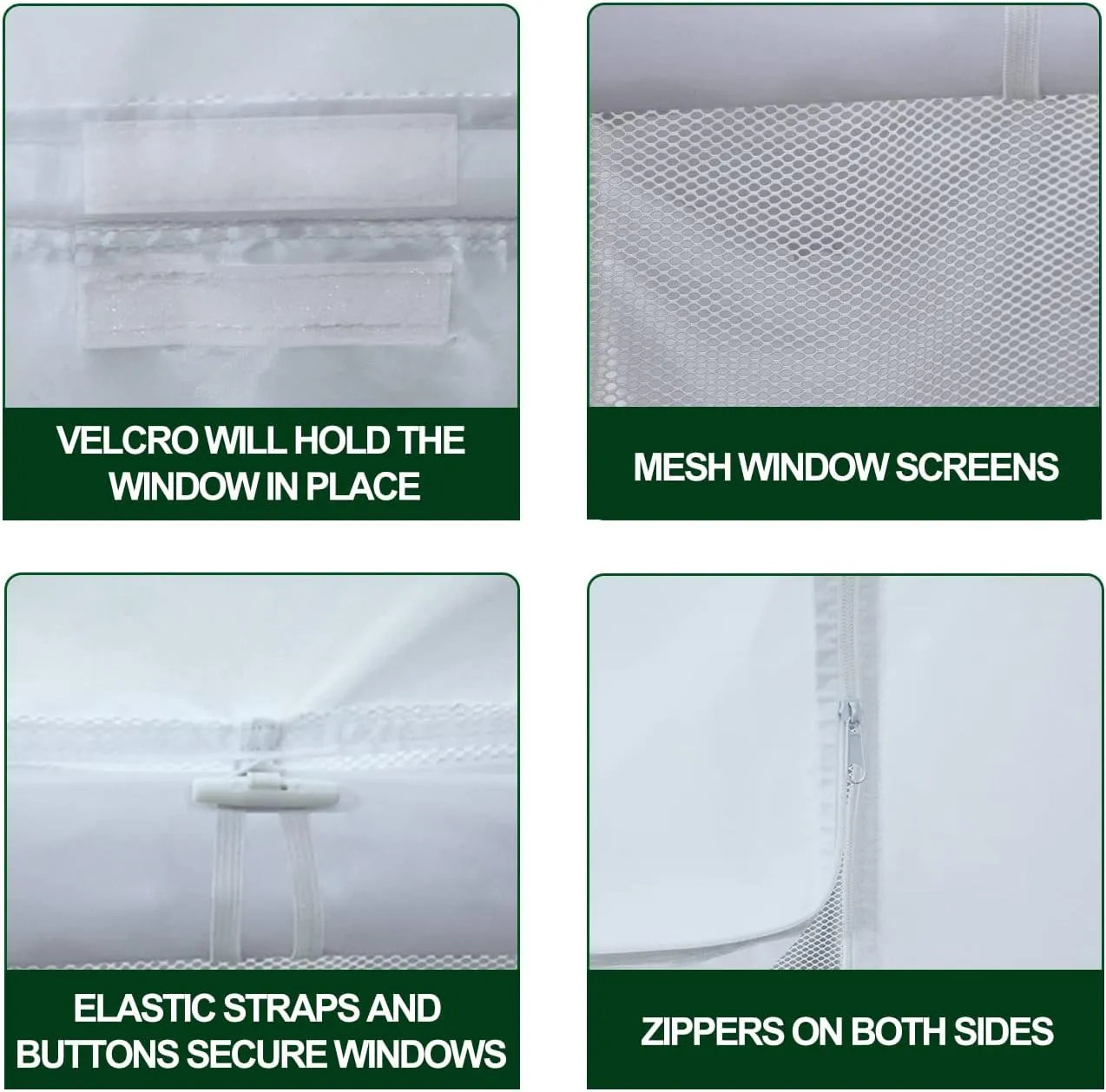 Eurmax USA Full Zippered Walls for 10 x 10 Easy Pop Up Canopy Tent,Enclosure Sidewall Kit with Roller Up Mesh Window and Door 4 Walls ONLY,NOT Including Frame and Top（Red）