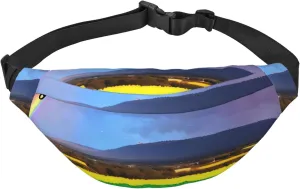 Evening Rainbow Men'S And Women'S Waist Pack, Crossbody Bag With Adjustable Belt For Running, Traveling, Sports, Hiking