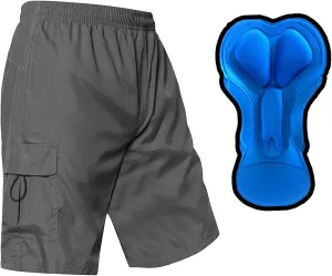 EZRUN Men's 3D Padded Mountain Bike Shorts Lightweight MTB Cycling Shorts