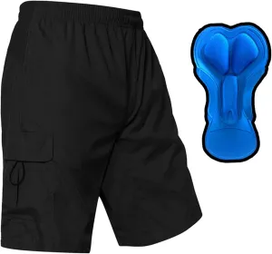 EZRUN Men's 3D Padded Mountain Bike Shorts Lightweight MTB Cycling Shorts