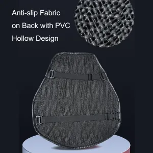 Feiteplus Universal Gel Motorcycle Seat Cover 3D Honeycomb Structure Tailbone Pain Relief Egg Seat Cushion with Non-Slip Cover for Motorbikes Dirt Street Bike