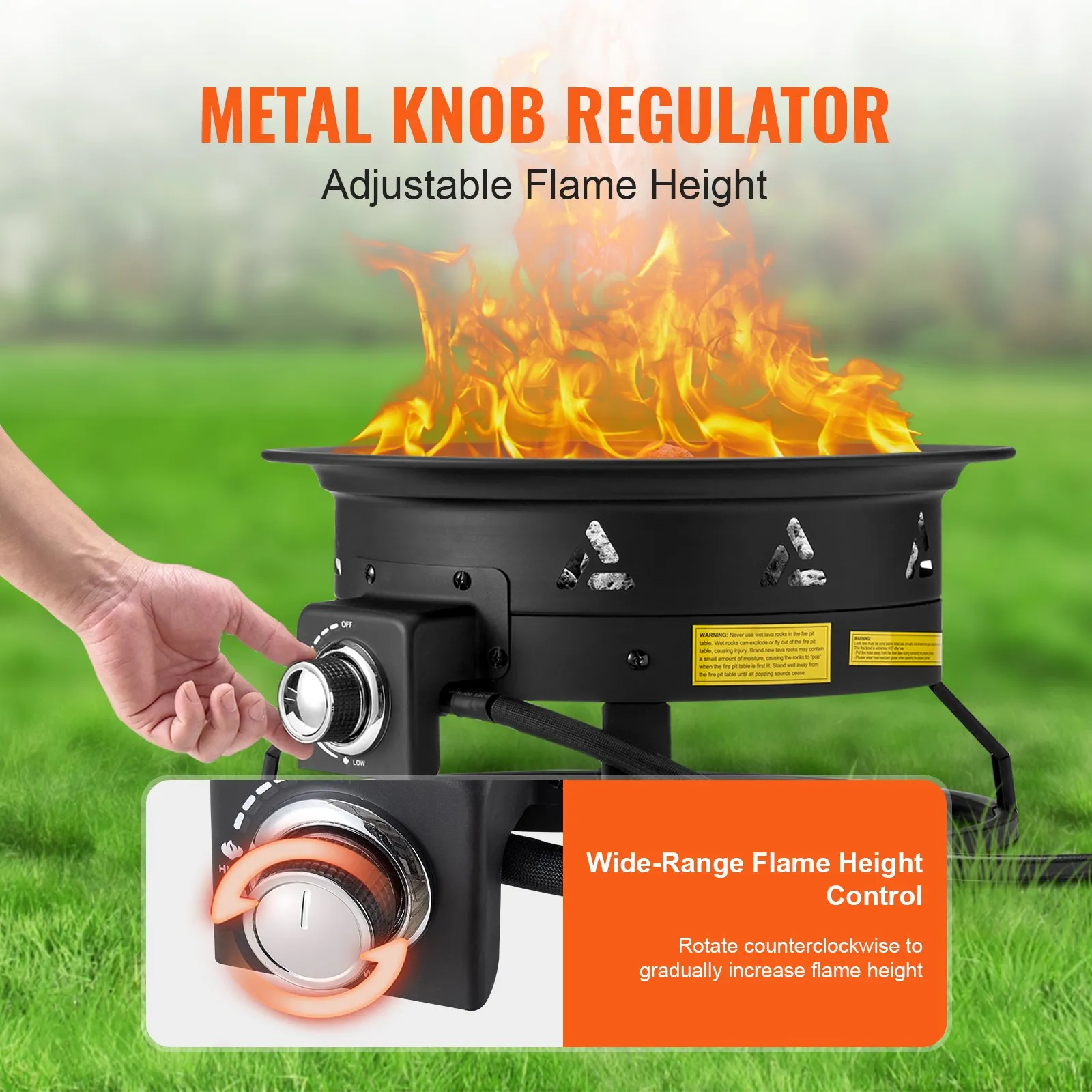 (FINAL PRICES ARE LOWER ON OUR SITE!) VEVOR Propane Fire Pit 19 Outdoor Portable Gas Fire Pit for Heating 58000 BTU